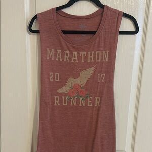 Marathon Runner Women's Red Tank Top